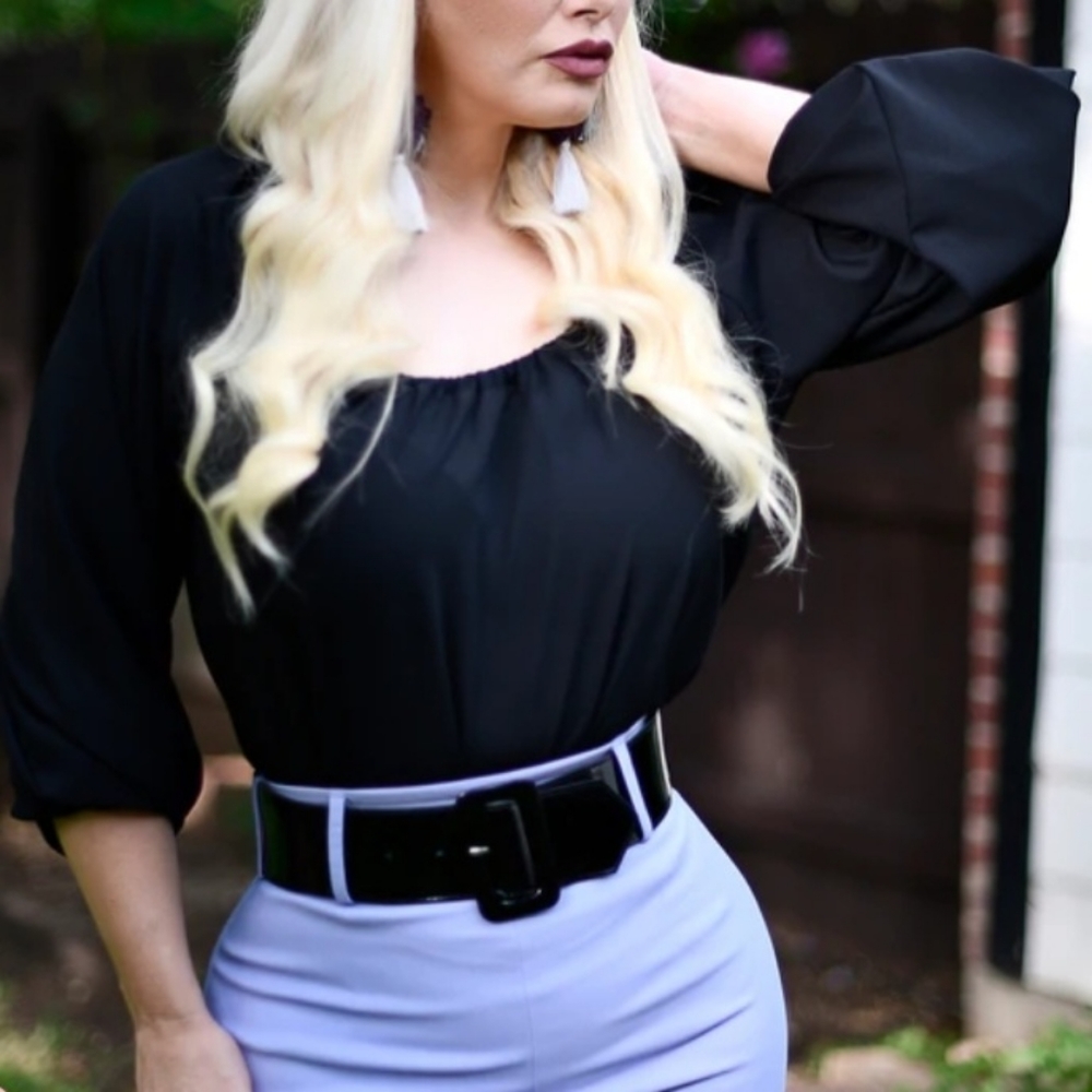 Black Sylvie Top NWT